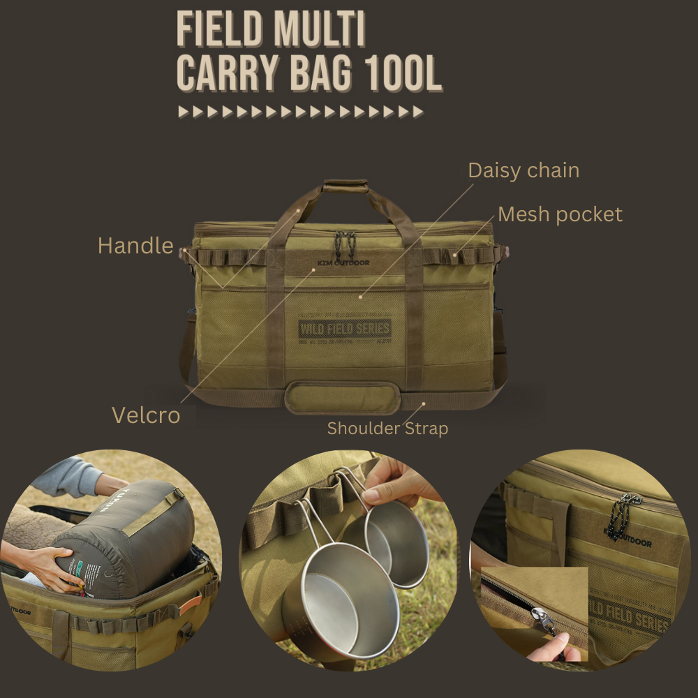 KZM Field Multi Carry Bag 100L & 130L