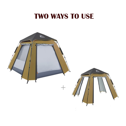 Hewolf Auto 3-4 Person Tent - Camel