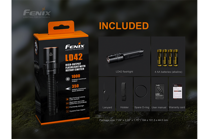 Fenix LD42 XP-L Hi V3 LED Flashlight Black