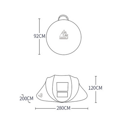 Hewolf Quick Tent 3-4 Person