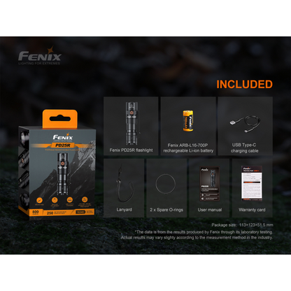 Fenix PD25R Luminus SST20 LED LED Flashlight (black)