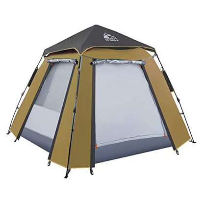 Hewolf Auto 3-4 Person Tent - Camel