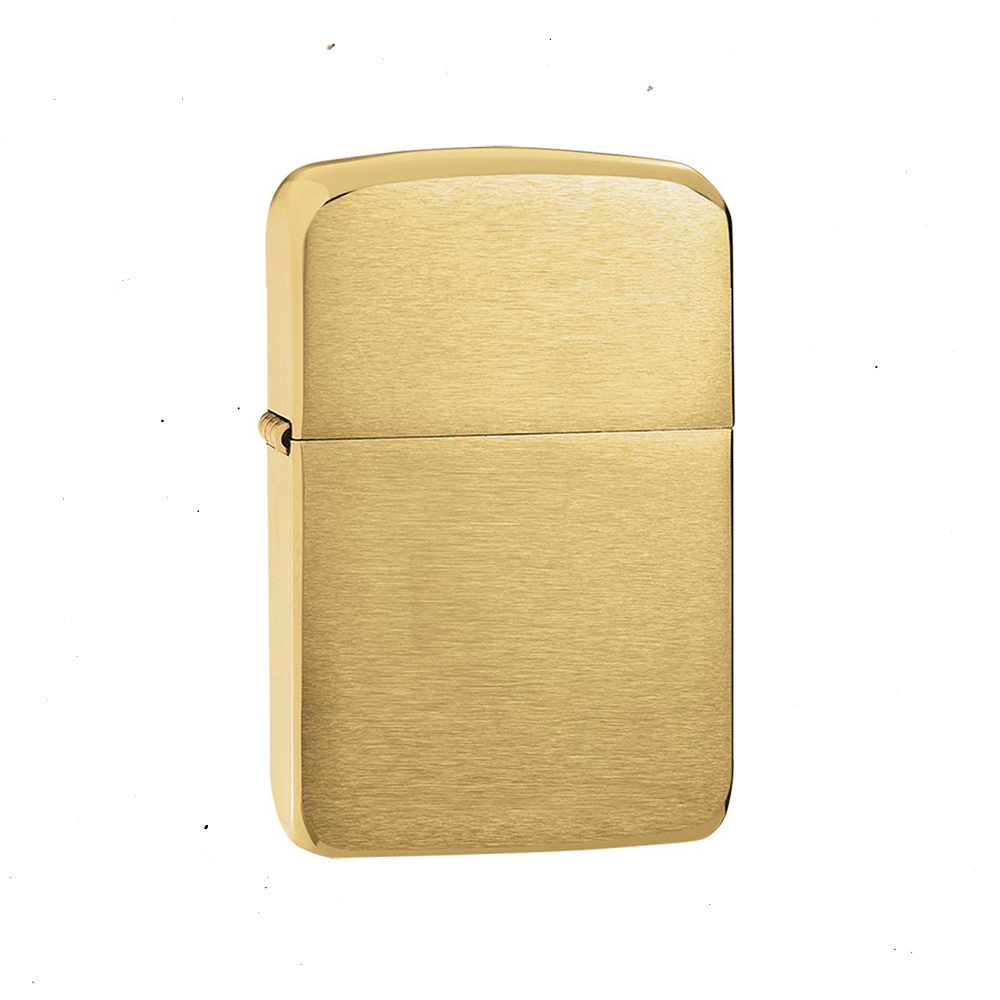 Zippo Replica Brushed Brass Refillable Windproof Lighter - 1941B