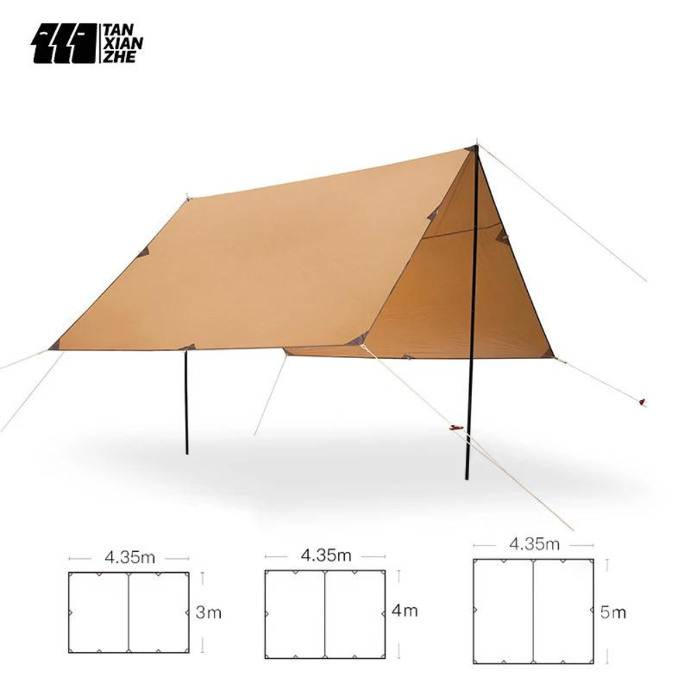 Adventurer Tanxianzhe Waterproof Awning Anti-tearing Sunshade Tarp Outdoor Camping Tan