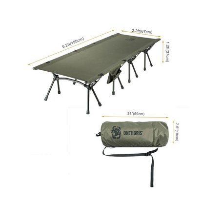 OneTigris Outdoor Foldable Camp Bed - Ranger Green