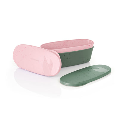 Light My Fire SnapBox oval BIO 2-pack - sandygreen/dustypink