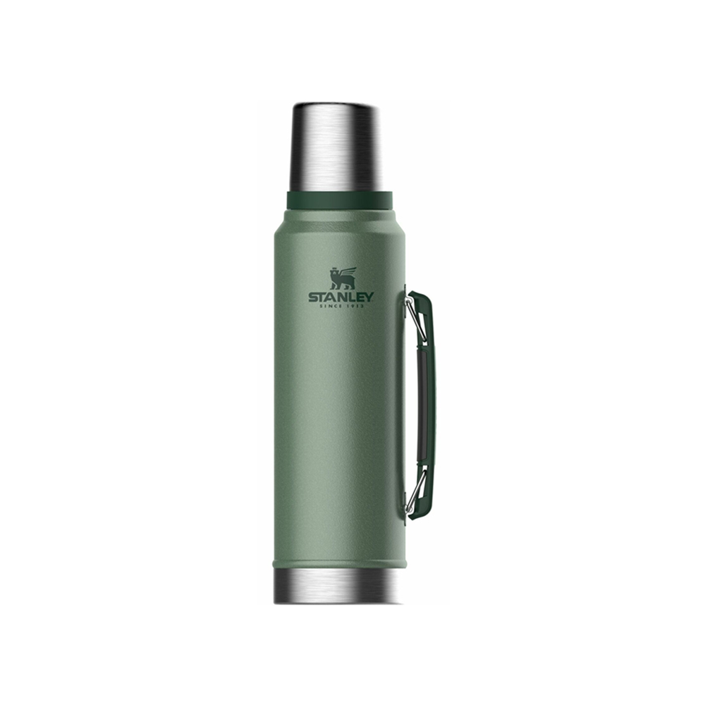 Stanley Classic Vacuum Insulated Wide Mouth Bottle (1.1 Hammertone Green  1.1 Qt