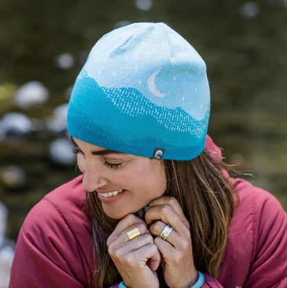 Sunday Afternoon Crescent Moon Beanie - Blue