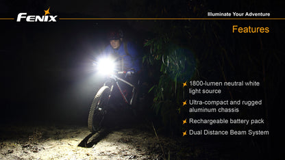 Fenix Rechargable Bike Light 1800 LUMENS