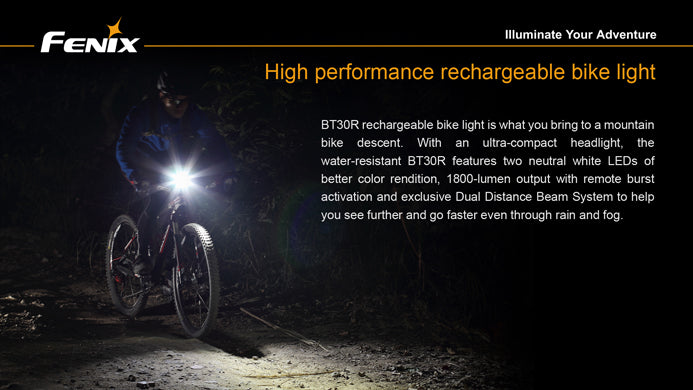 Fenix Rechargable Bike Light 1800 LUMENS