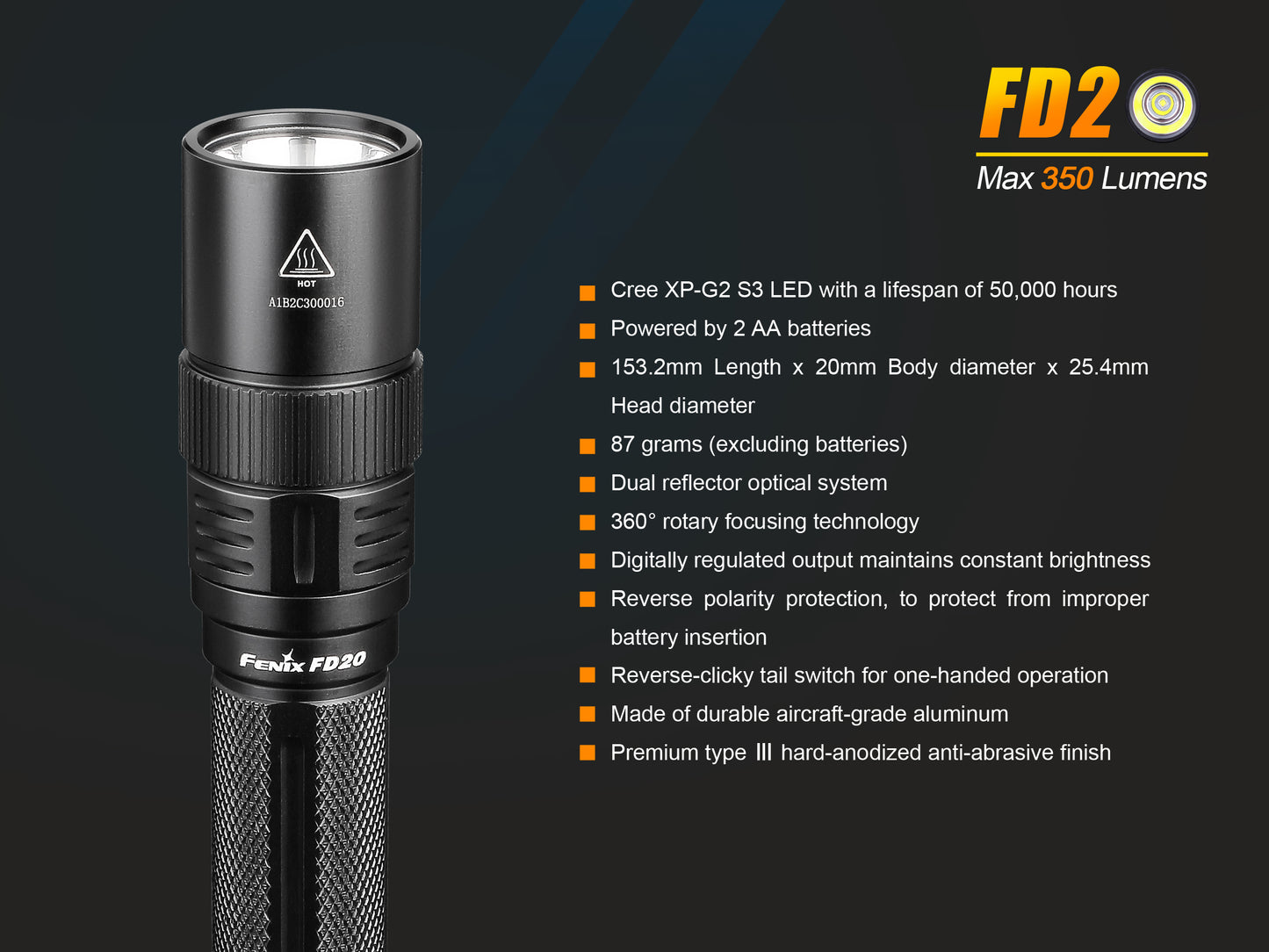 Fenix FD20 LED Flashlight