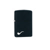 Zippo 218PL Black Matte Pipe Lighter With Pipe Logo - Refillable Windproof Lighter