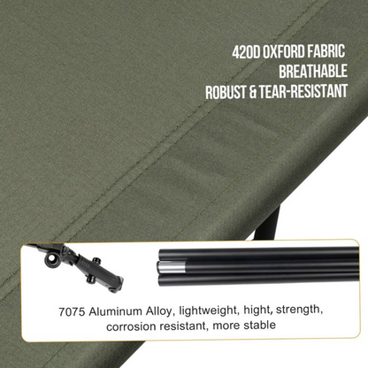 OneTigris Outdoor Foldable Camp Bed - Ranger Green