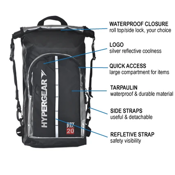 Hypergear 20L Dry Pac Compact  - Silver