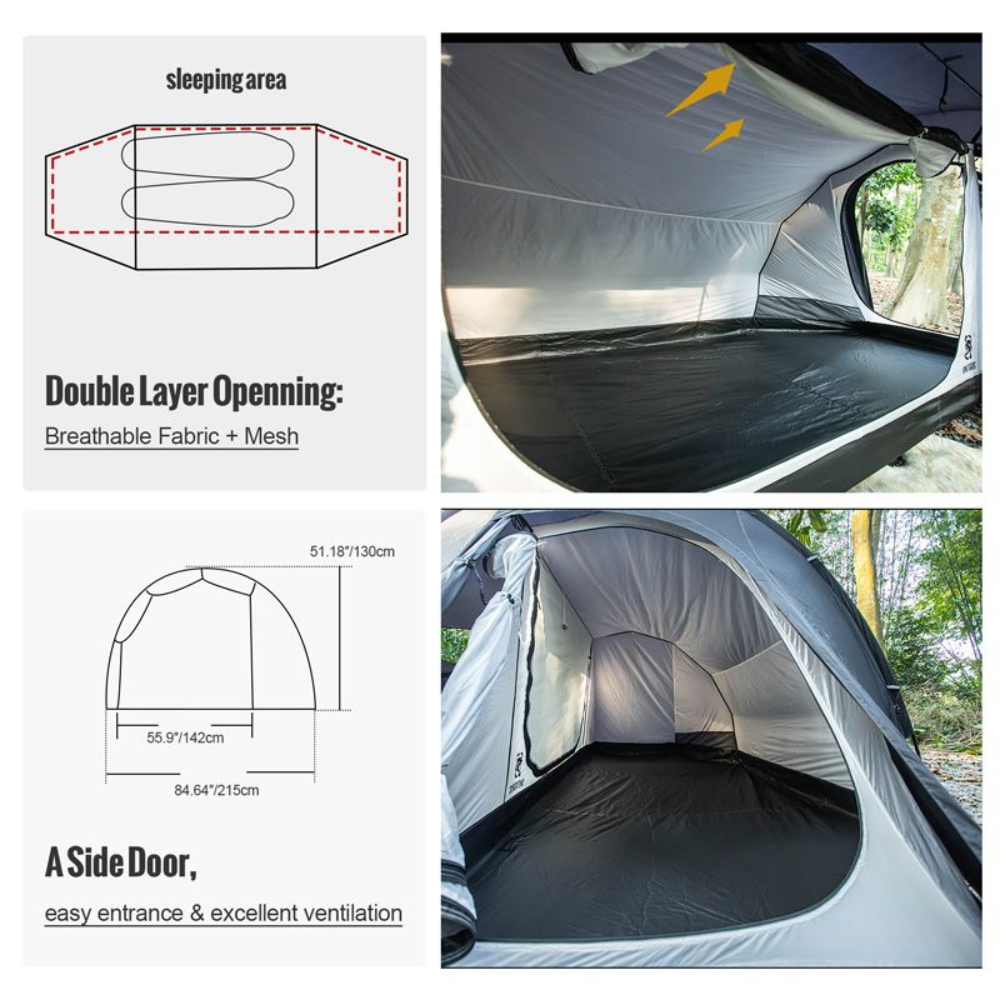 OneTigris Cometa Camping Tent-Black