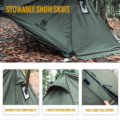 OneTigris Roc Shield Bushcraft Tent TC Version - Ranger Green