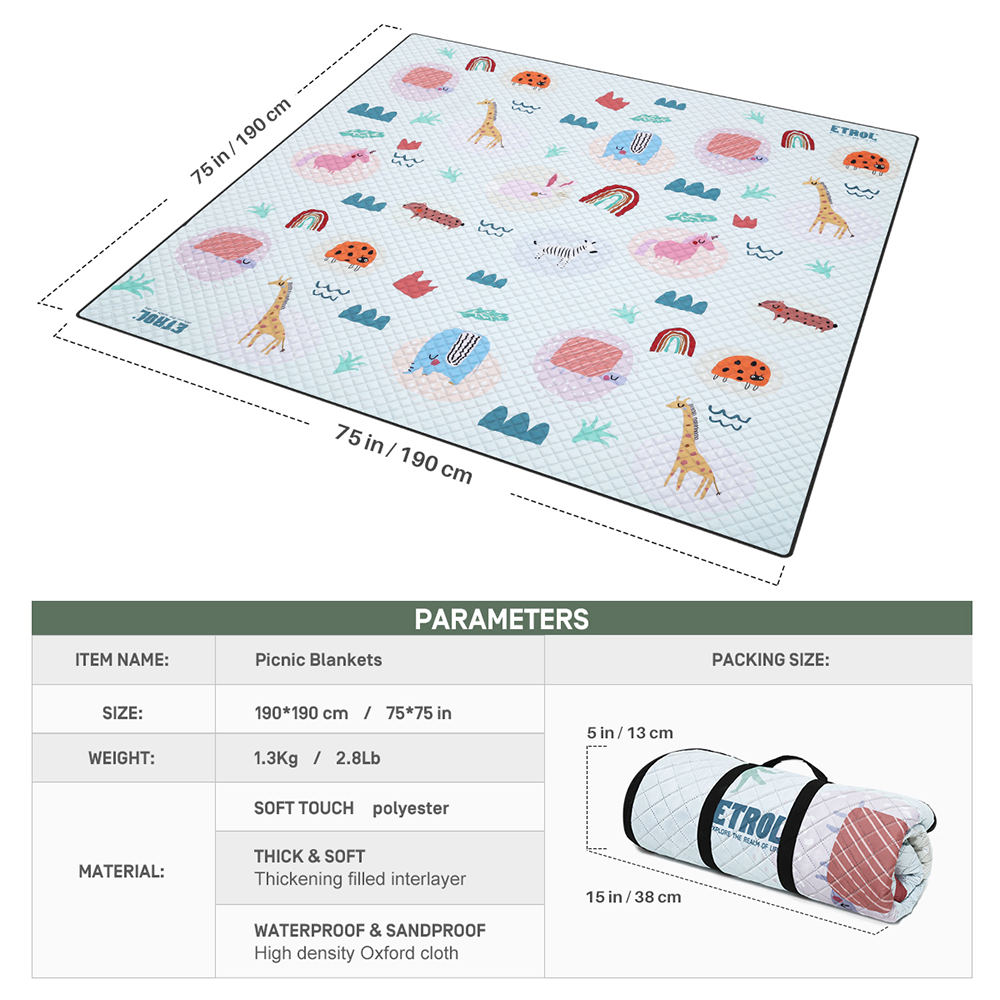 Etrol Smobula Picnic Mat - Leaf