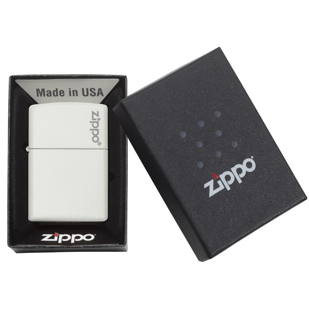 Zippo 214ZL White Matte With Zippo Logo - Refillable Windproof Lighter