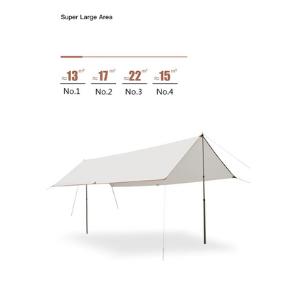 Adventurer Tanxianzhe Waterproof Awning Anti-tearing Sunshade Tarp Outdoor Camping Tan