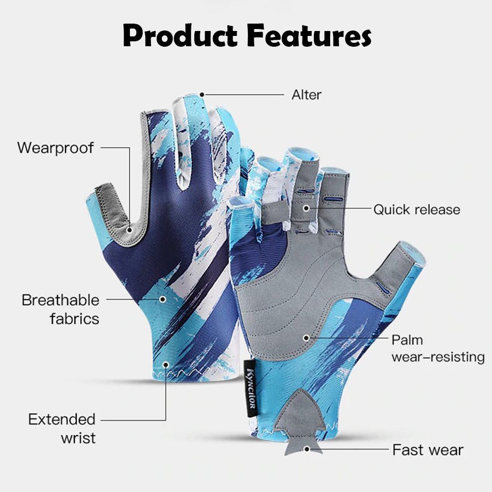 Kyncilor Half Fingers Resistance Anti-slip Climbing Glove