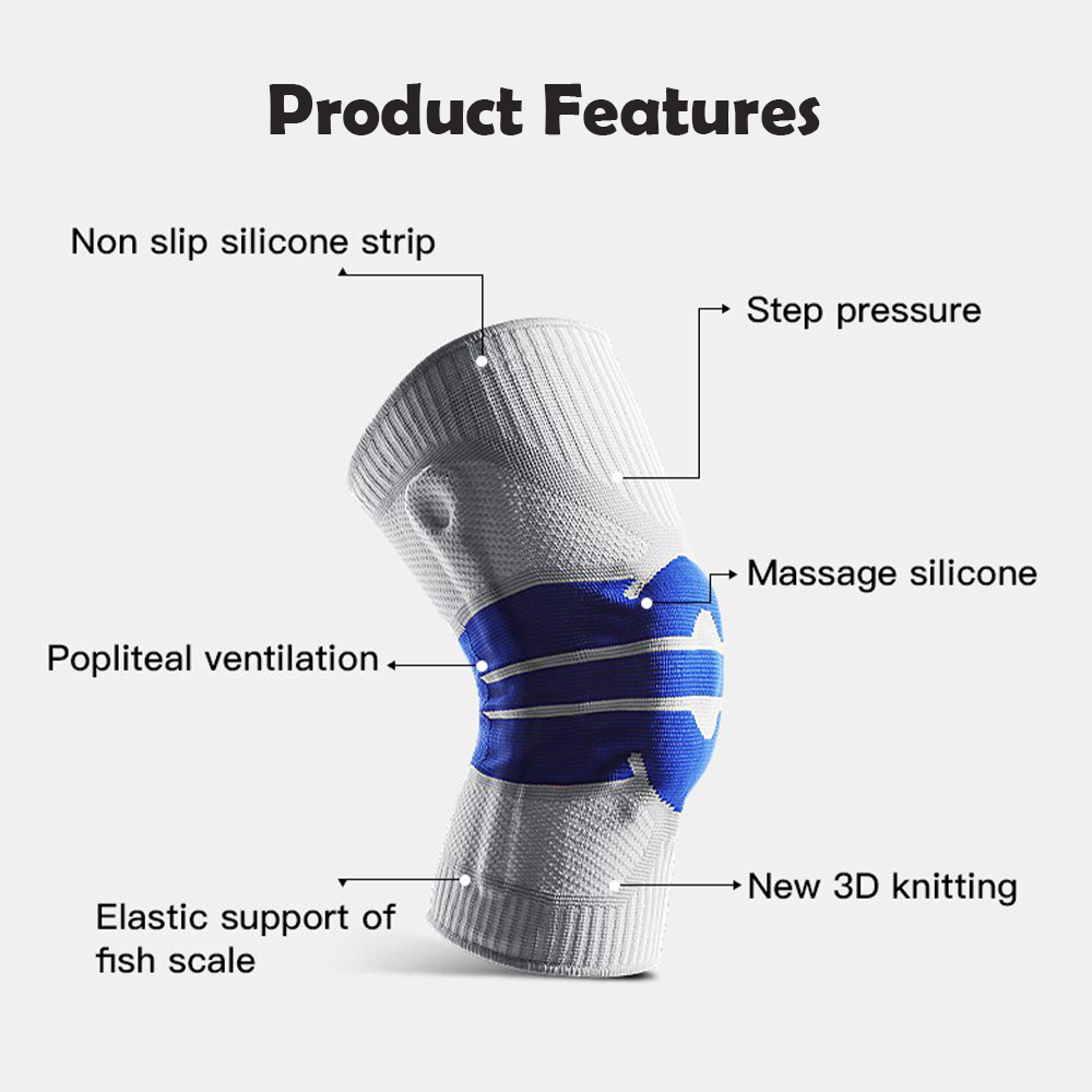 Breathable Knee Guard Protector Sport Support Brace Pad Silicon