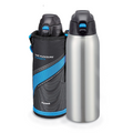 Peacock 1.5L Sport Bottle With Pouch - Blue