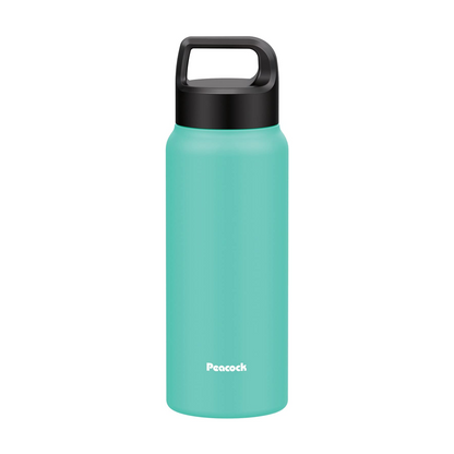 Peacock 0.60L Handle Lid Bottle - Green