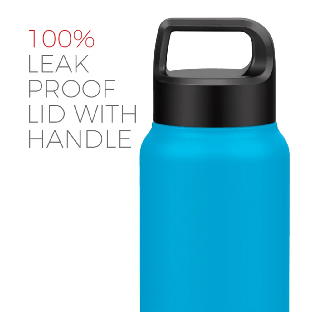 Peacock 0.80L Handle Lid Bottle - Blue