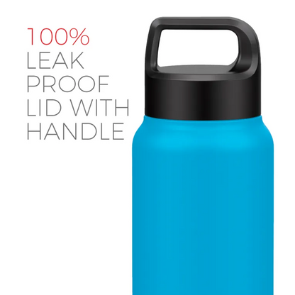 Peacock 0.80L Handle Lid Bottle - Blue