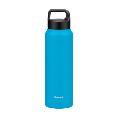 Peacock 0.80L Handle Lid Bottle - Blue