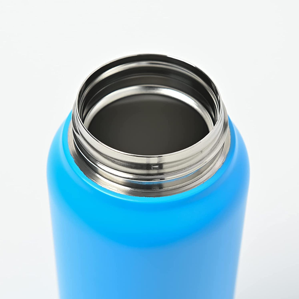 Peacock 0.80L Handle Lid Bottle - Blue