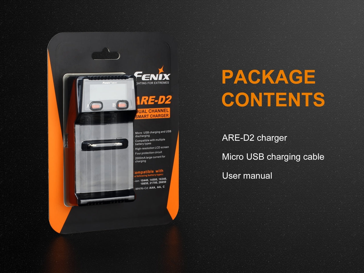 Fenix ARE-D2 Micro USB Dual Channel Smart Charger