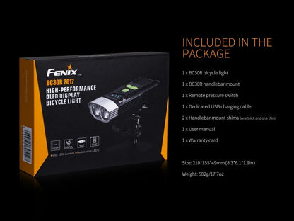 Fenix BC30R USB Rechargable Bicycle Light