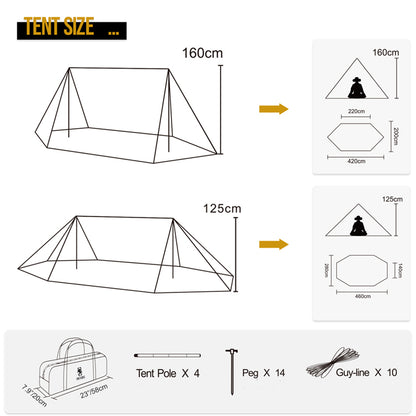 OneTigris Roc Shield Bushcraft Tent (New TC Version)