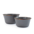 Barebones Enamel Mixing Bowl Slate - set of 2