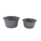 Barebones Enamel Mixing Bowl Slate - set of 2