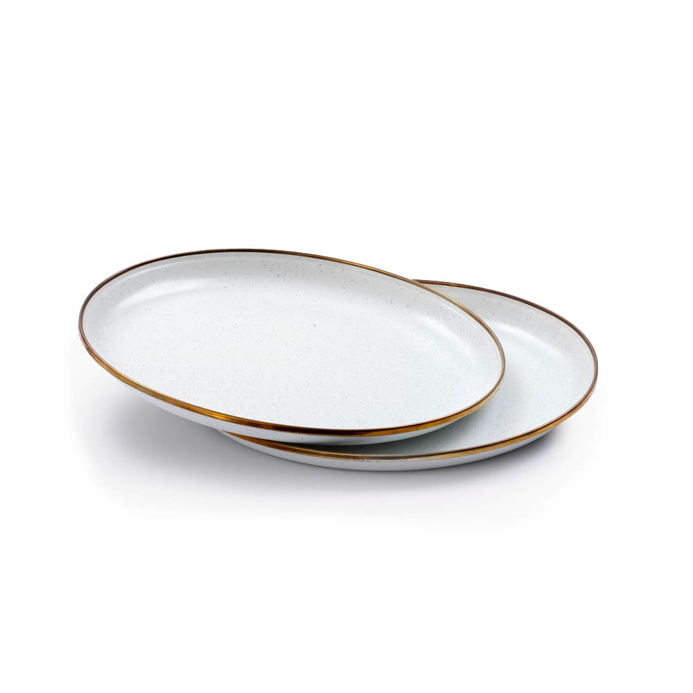 Barebones Enamel Salad Plate - set of 2