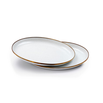 Barebones Enamel Salad Plate - set of 2