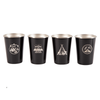 Camp Leader 4 Pcs Stainless Steel Cup - Black