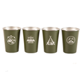 Camp Leader 4 Pcs Stainless Steel Cup - Green