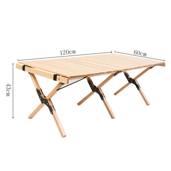 Camp Leader Large Wooden Egg Roll Table