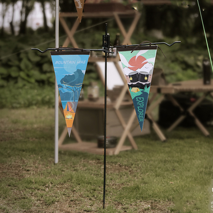 Camp Leader Camping Hanging Flag - Hot Air Balloon