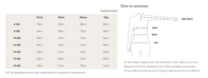 Rab Equipment: Shirt size guide