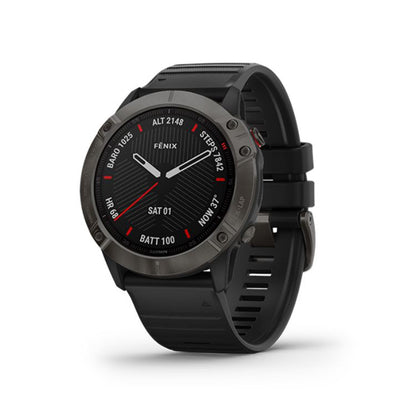 Garmin Fenix 6X GPS Watch - Sapphire Carbon Gray