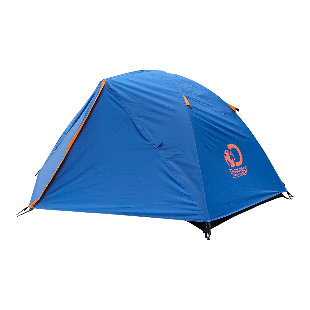 Discovery Adventures 2 Person Camping Tent Navy Orange