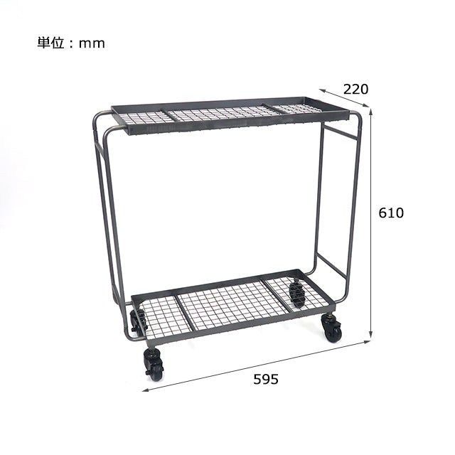 Post General Iron Wagon with Heavy Duty Basket Long