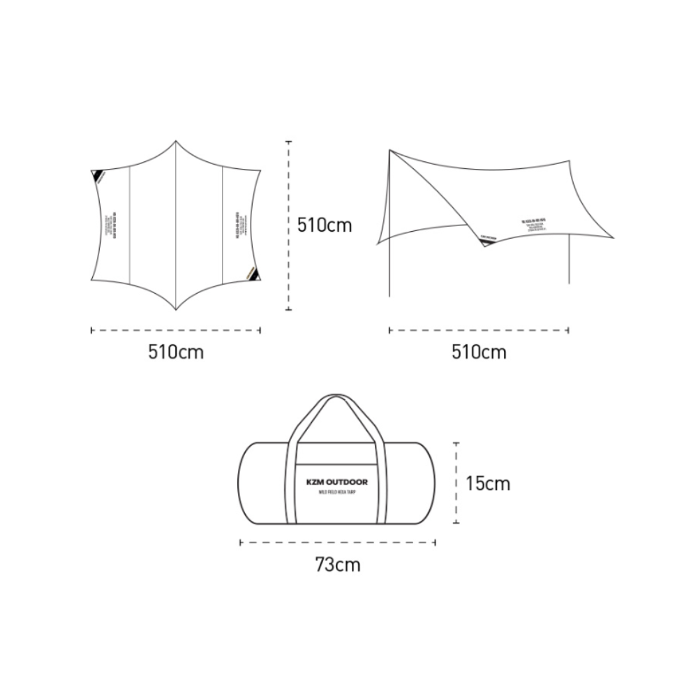 KZM Wild Field Hexa Tarp – Montanic Adventure Store