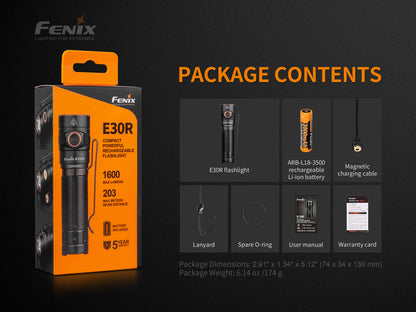 Fenix E30R Luminus SST40 LED Flashlight BLACK