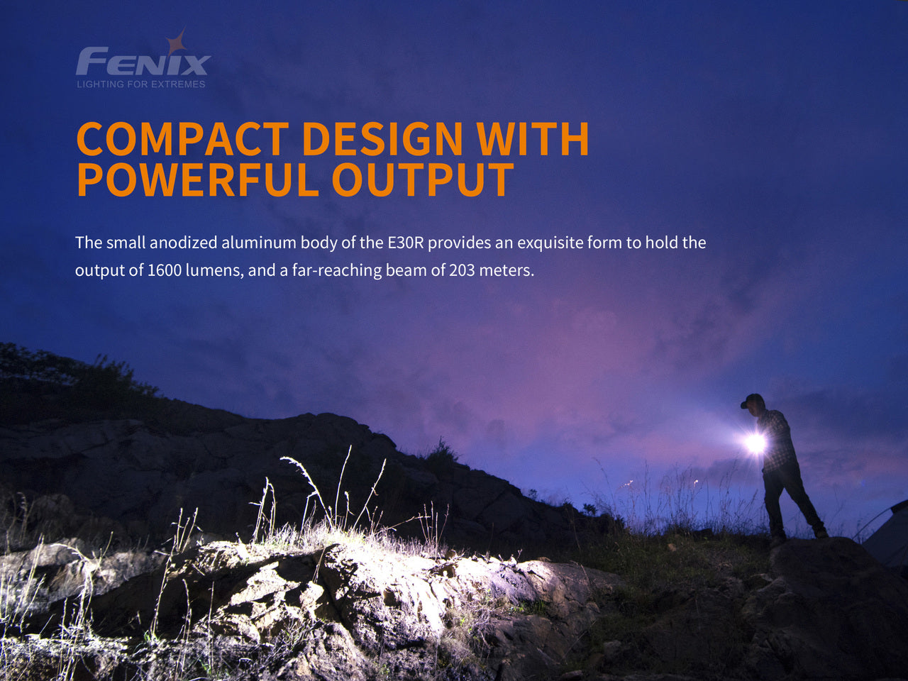 Fenix E30R Luminus SST40 LED Flashlight BLACK