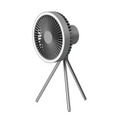 Tripod Fan With White Ring Light USB Rechargeable
